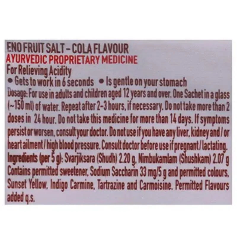 ENO Fruit Salt Cola - 5g-Global Food Hub