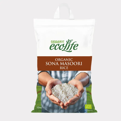 Ecolife - 10kg Organic Sona Masoori Rice-Global Food Hub