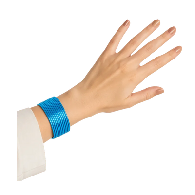 Elena Adults Bangles Set of 24 - Aqua Blue - Size 2.8-Global Food Hub