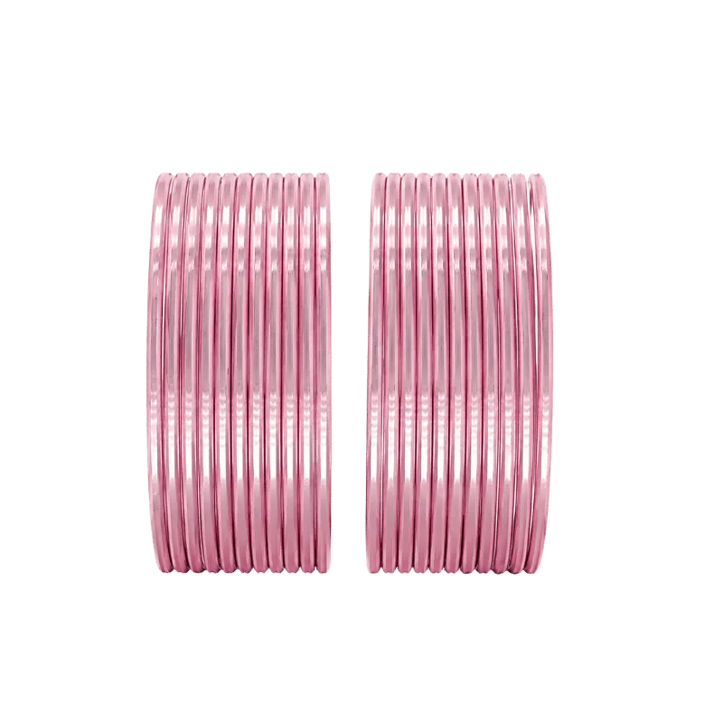 Elena Adults Bangles Set of 24 - Baby Pink - Size 2.4-Global Food Hub