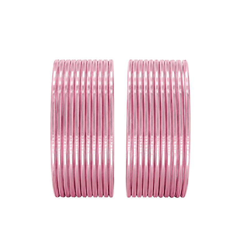 Elena Adults Bangles Set of 24 - Baby Pink - Size 2.8-Global Food Hub
