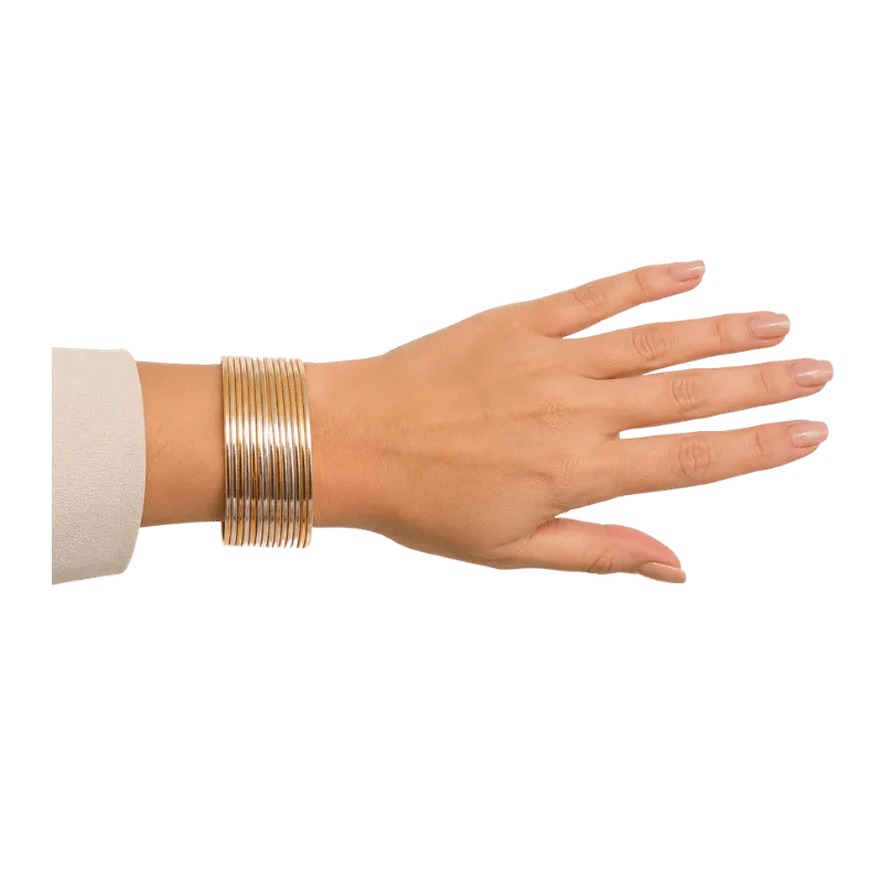 Elena Adults Bangles Set of 24 - Golden Yellow - Size 2.4-Global Food Hub
