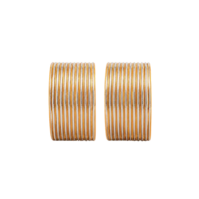 Elena Adults Bangles Set of 24 - Golden-Yellow - Size 2.4-Global Food Hub