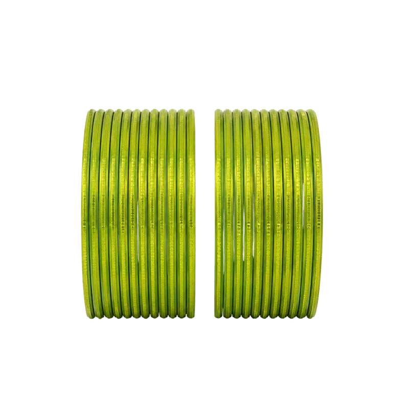 Elena Adults Bangles Set of 24 - Lime Green - Size 2.4-Global Food Hub
