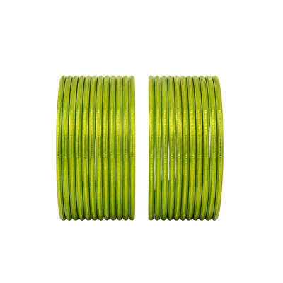Elena Adults Bangles Set of 24 - Lime Green - Size 2.4-Global Food Hub