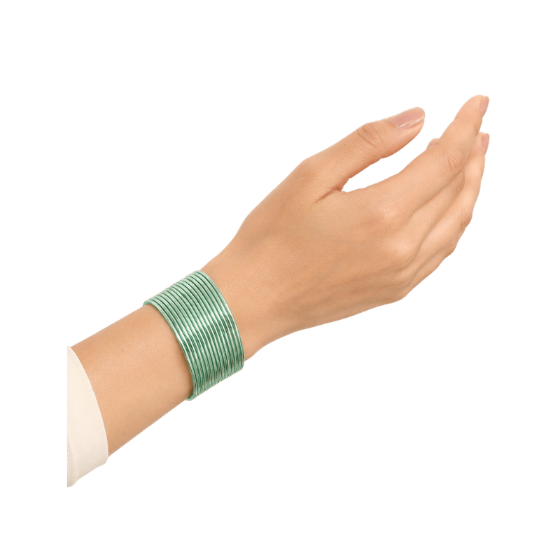 Elena Adults Bangles Set of 24 - Mint Green - Size 2.40-Global Food Hub
