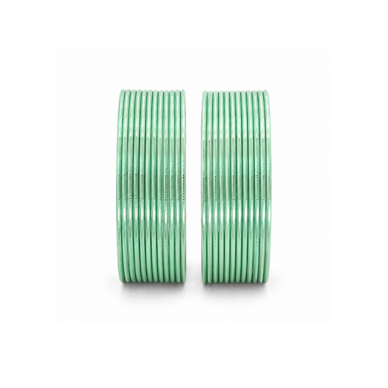 Elena Adults Bangles Set of 24 - Mint Green - Size 2.8-Global Food Hub