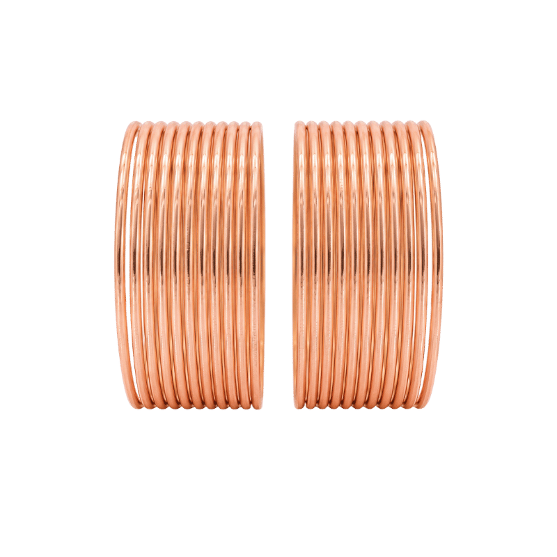 Elena Adults Bangles Set of 24 - Rose Gold - Size 2.40-Global Food Hub