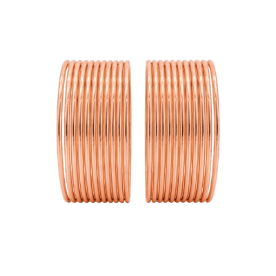 Elena Adults Bangles Set of 24 - Rose Gold - Size 2.40-Global Food Hub