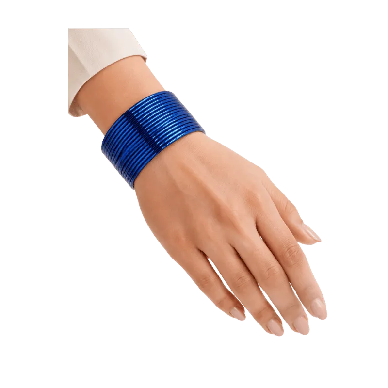 Elena Adults Bangles Set of 24 - Royal Blue - Size 2.4-Global Food Hub