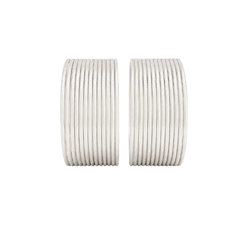 Elena Adults Bangles Set of 24 - Silver - Size 2.4-Global Food Hub