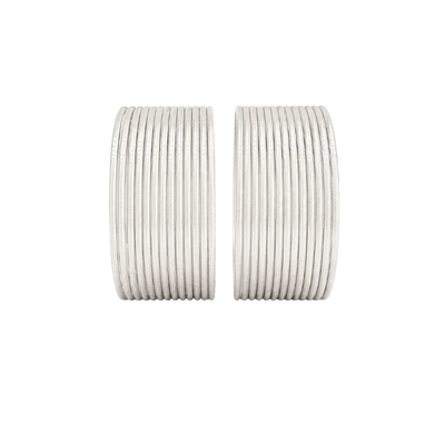 Elena Adults Bangles Set of 24 - Silver - Size 2.4-Global Food Hub