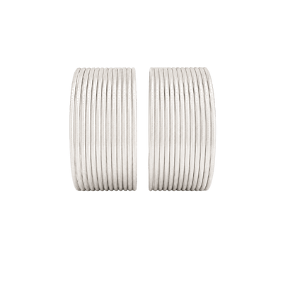 Elena Adults Bangles Set of 24 - Silver - Size 2.80-Global Food Hub