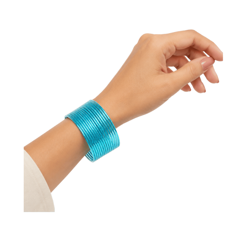 Elena Adults Bangles Set of 24 - Sky Blue - Size 2.40-Global Food Hub