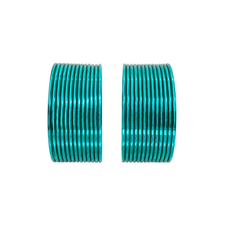 Elena Adults Bangles Set of 24 - Teal Green - Size 2.40-Global Food Hub