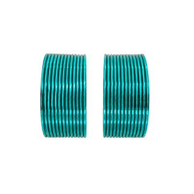 Elena Adults Bangles Set of 24 - Teal Green - Size 2.40-Global Food Hub