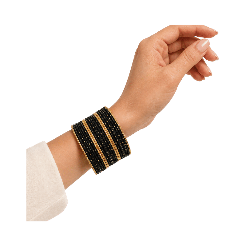 Eva Adults Bangles Set of 24 - Black - Size 2.8-Global Food Hub