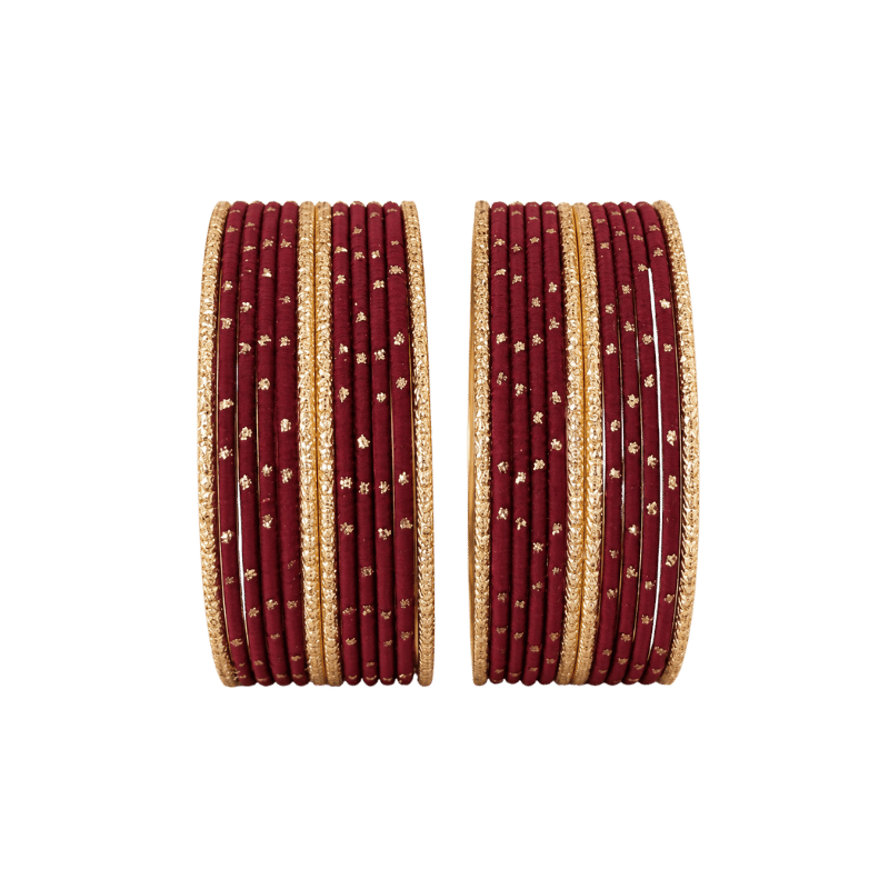 Eva Adults Bangles Set of 24 - Burgundy - Size 2.8-Global Food Hub