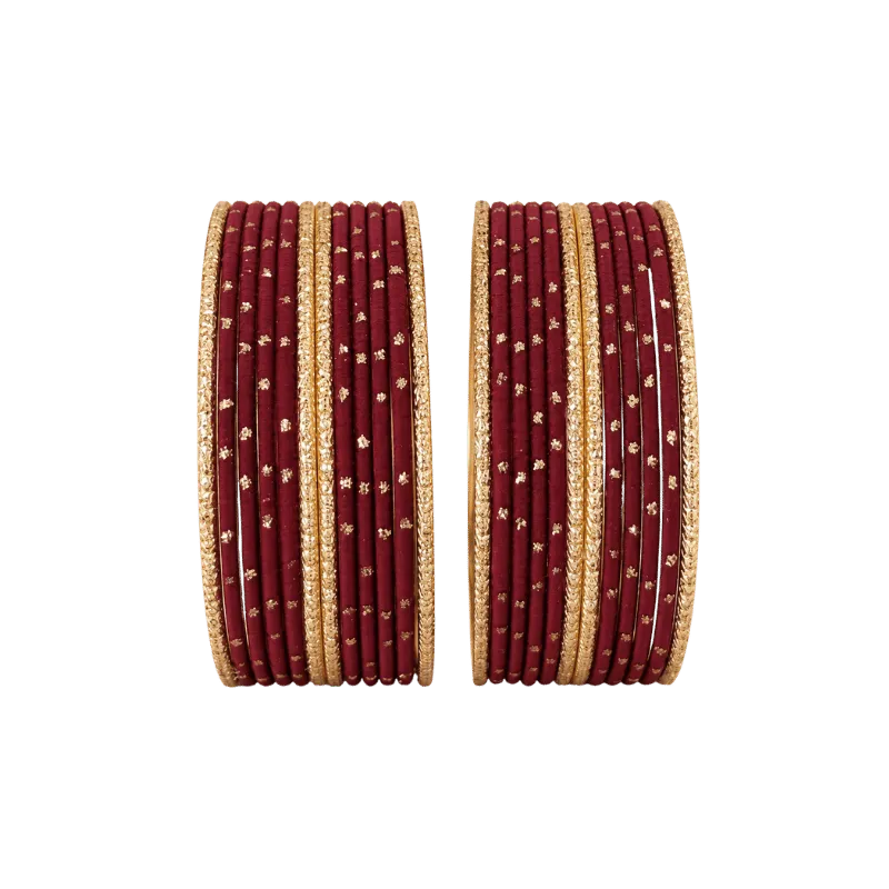 Eva Adults Bangles Set of 24 - Burgundy - Size 2.8-Global Food Hub