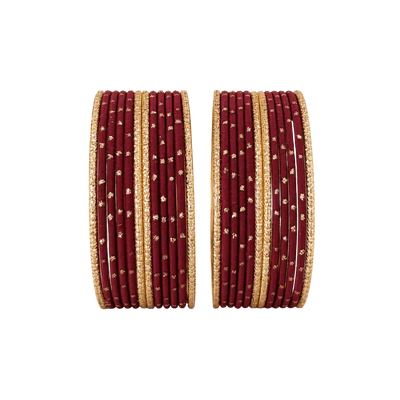 Eva Adults Bangles Set of 24 - Burgundy - Size 2.8-Global Food Hub