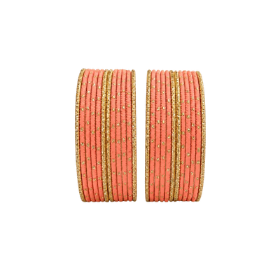 Eva Adults Bangles Set of 24 - Coral Peach - Size 2.8-Global Food Hub