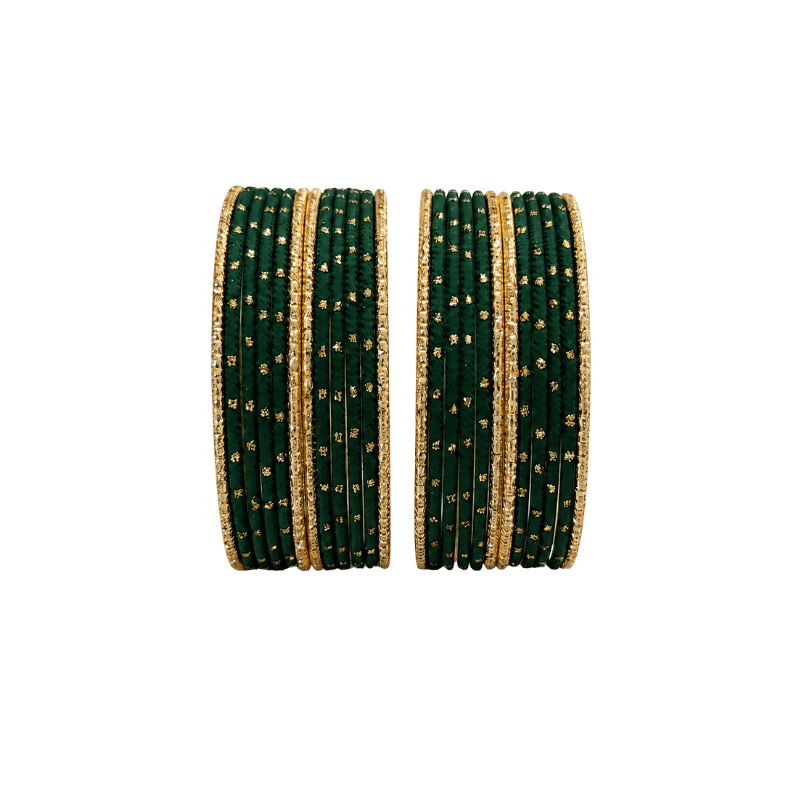 Eva Adults Bangles Set of 24 - Dark Green - Size 2.8-Global Food Hub