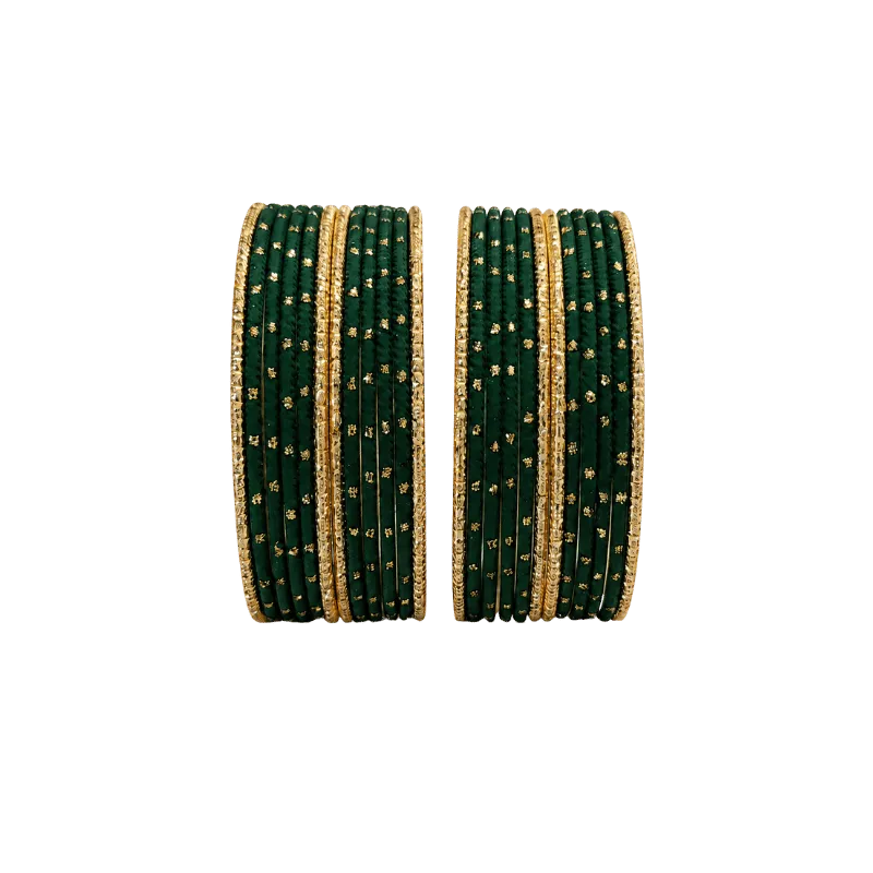 Eva Adults Bangles Set of 24 - Dark Green - Size 2.8-Global Food Hub