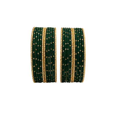 Eva Adults Bangles Set of 24 - Dark Green - Size 2.8-Global Food Hub