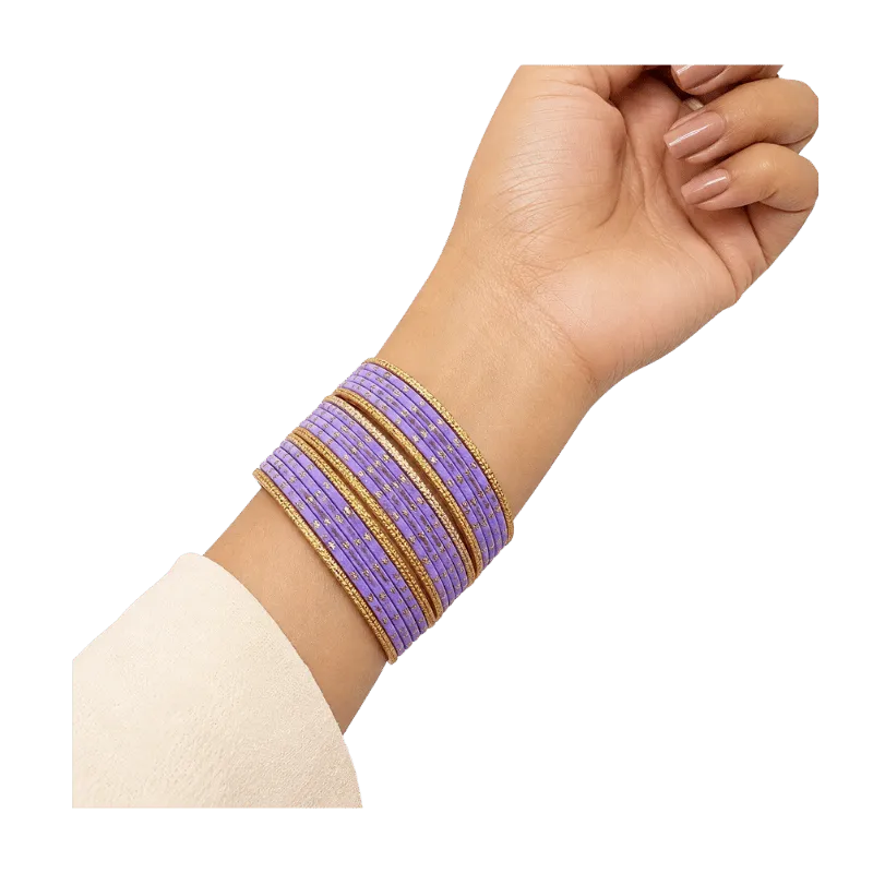 Eva Adults Bangles Set of 24 - Dark Lavender - Size 2.4-Global Food Hub