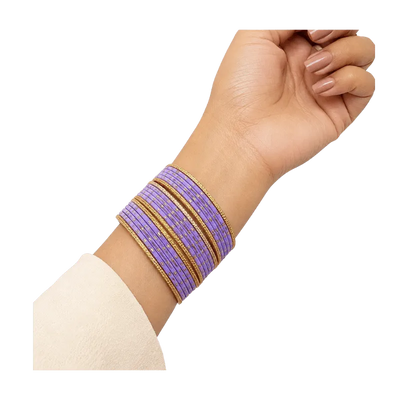 Eva Adults Bangles Set of 24 - Dark Lavender - Size 2.6-Global Food Hub