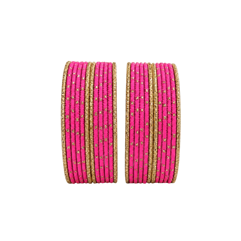 Eva Adults Bangles Set of 24 - Hot Pink - Size 2.4-Global Food Hub