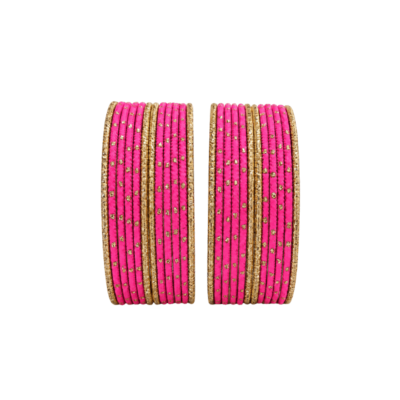 Eva Adults Bangles Set of 24 - Hot Pink - Size 2.8-Global Food Hub