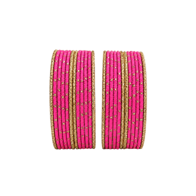 Eva Adults Bangles Set of 24 - Hot Pink - Size 2.8-Global Food Hub