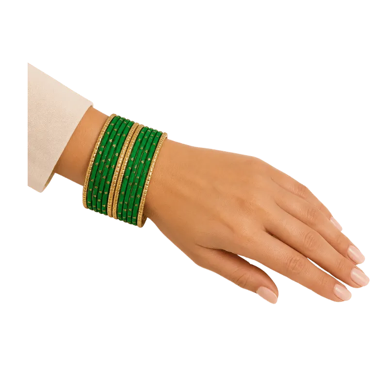 Eva Adults Bangles Set of 24 - Kelly Green - Size 2.4-Global Food Hub