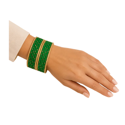 Eva Adults Bangles Set of 24 - Kelly Green - Size 2.4-Global Food Hub