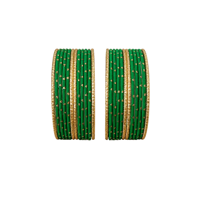 Eva Adults Bangles Set of 24 - Kelly Green - Size 2.4-Global Food Hub