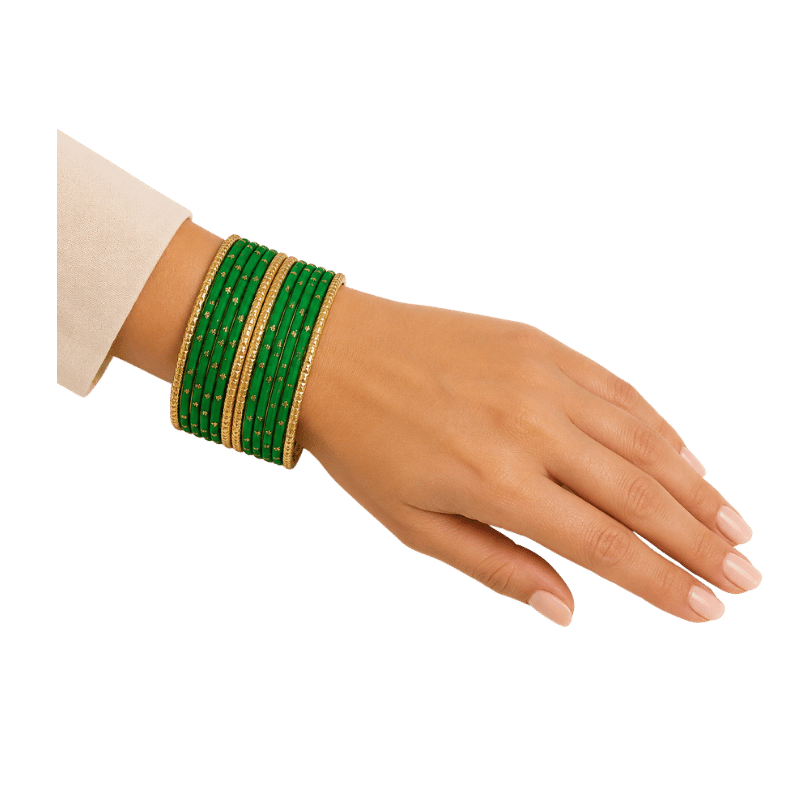 Eva Adults Bangles Set of 24 - Kelly Green - Size 2.8-Global Food Hub