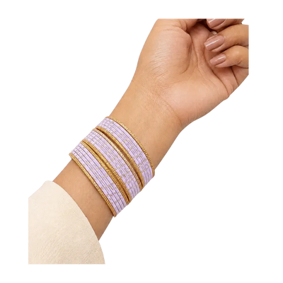 Eva Adults Bangles Set of 24 - Light Lavender - Size 2.10-Global Food Hub