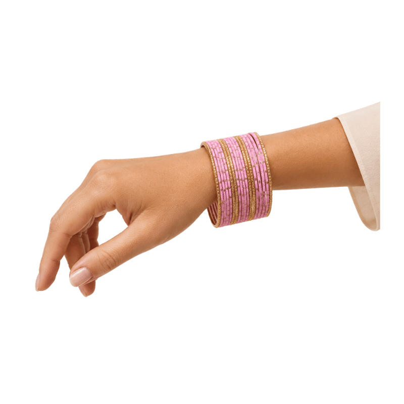 Eva Adults Bangles Set of 24 - Light baby Pink - Size 2.8-Global Food Hub