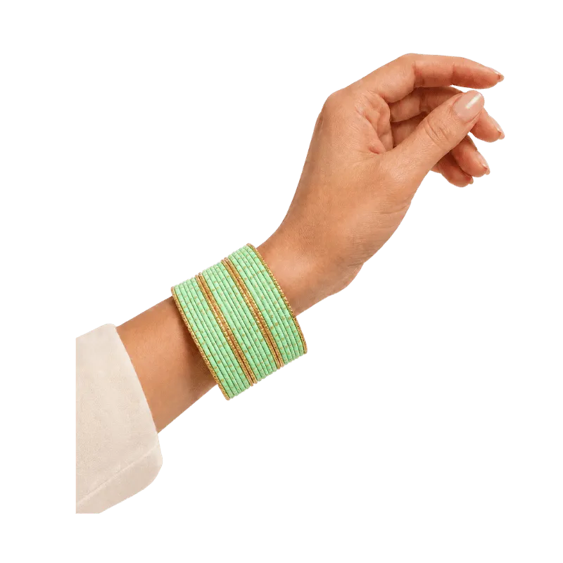 Eva Adults Bangles Set of 24 - Mint Green - Size 2.4-Global Food Hub
