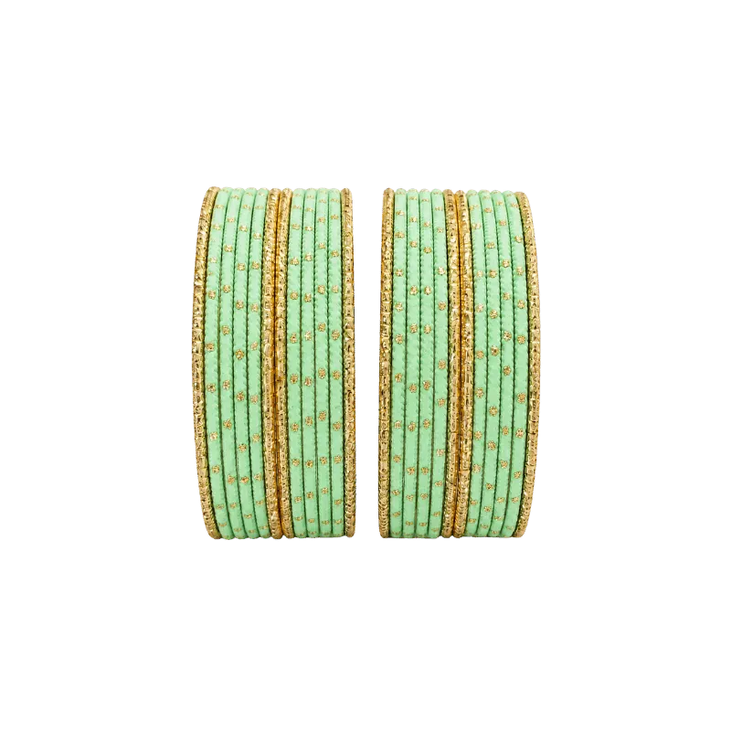 Eva Adults Bangles Set of 24 - Mint Green - Size 2.4-Global Food Hub