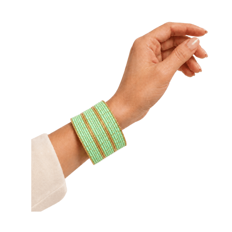Eva Adults Bangles Set of 24 - Mint Green - Size 2.8-Global Food Hub