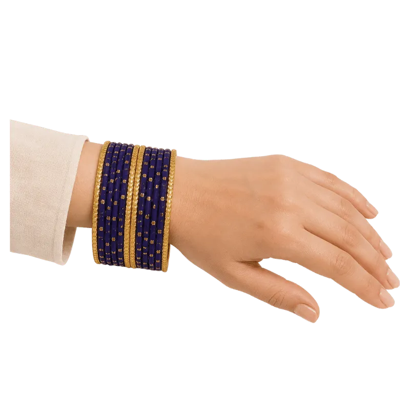 Eva Adults Bangles Set of 24 - Navy Blue - Size 2.4-Global Food Hub