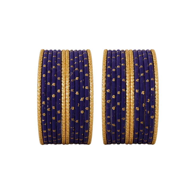 Eva Adults Bangles Set of 24 - Navy Blue - Size 2.4-Global Food Hub