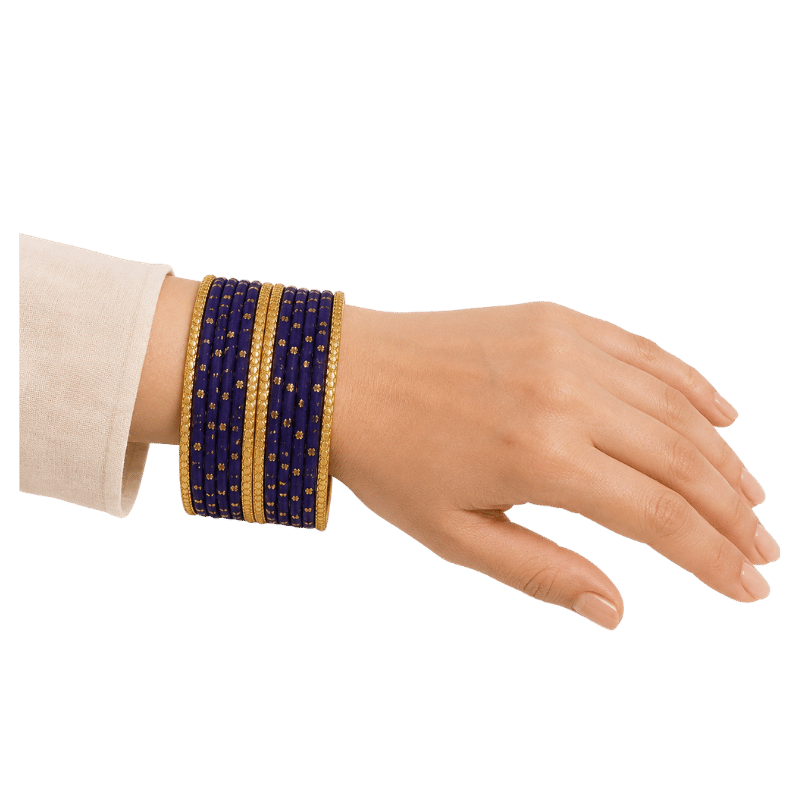 Eva Adults Bangles Set of 24 - Navy Blue - Size 2.8-Global Food Hub