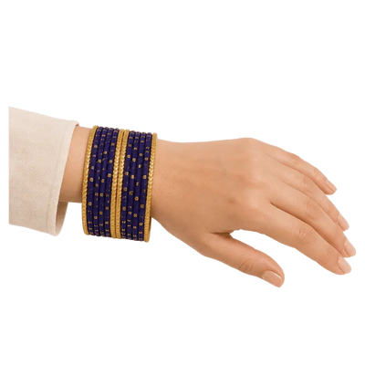 Eva Adults Bangles Set of 24 - Navy Blue - Size 2.8-Global Food Hub