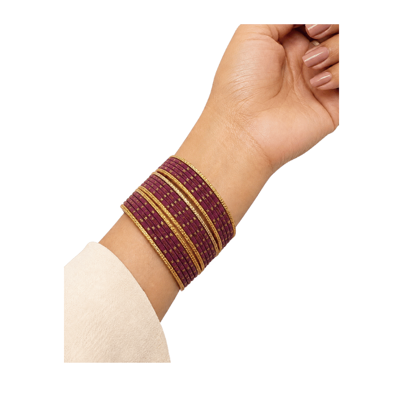 Eva Adults Bangles Set of 24 - Plum - Size 2.8-Global Food Hub