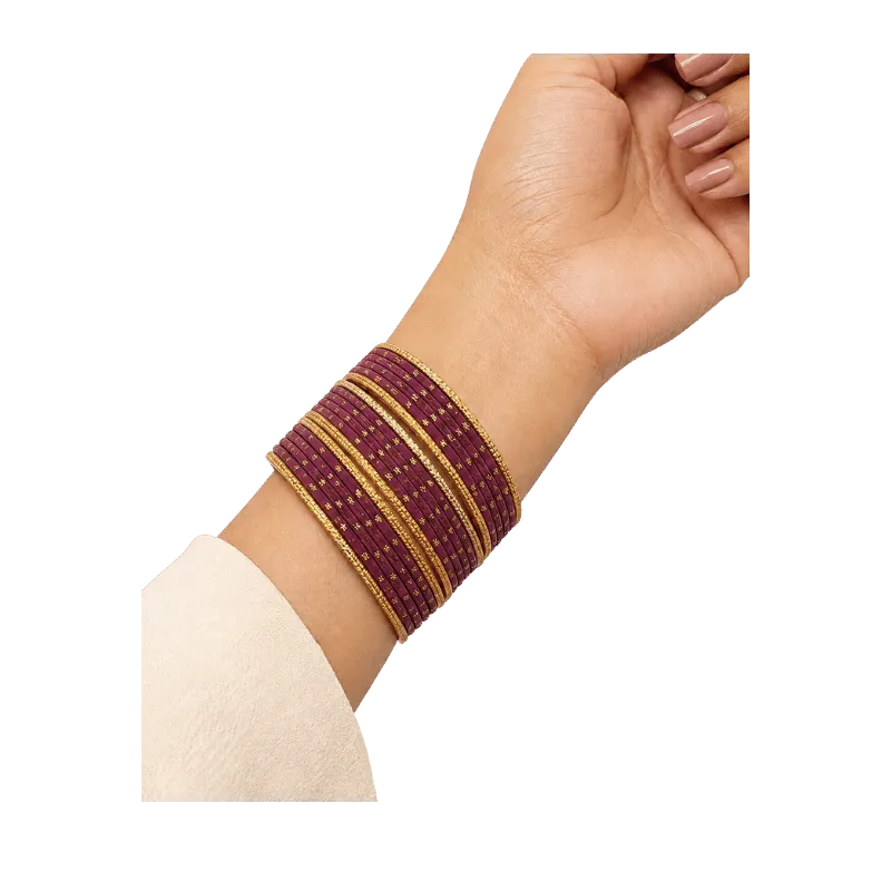 Eva Adults Bangles Set of 24 - Plum - Size 2.8-Global Food Hub