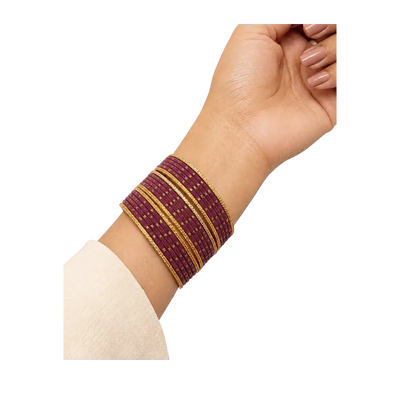 Eva Adults Bangles Set of 24 - Plum - Size 2.8-Global Food Hub