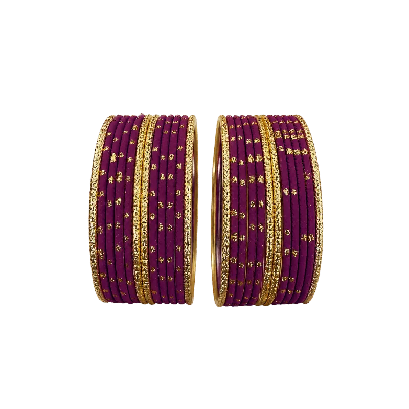 Eva Adults Bangles Set of 24 - Plum - Size 2.8-Global Food Hub
